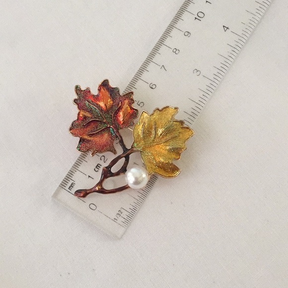 🍏50% OFF/3+...Glittering Maple Leaves Brooch - Picture 8 of 9